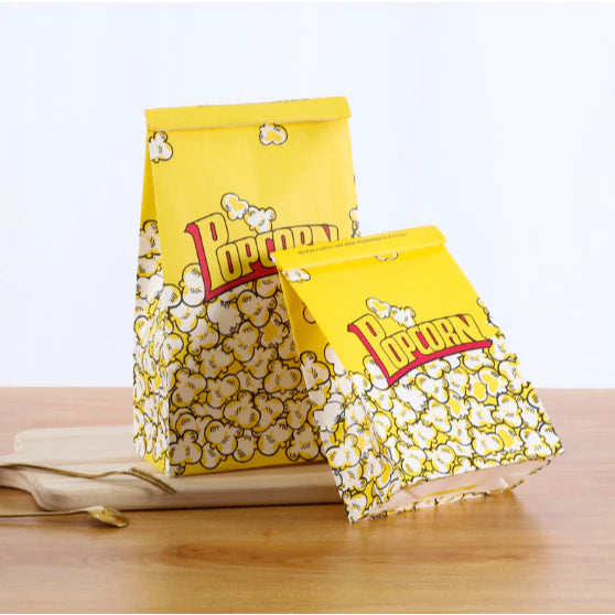 50pcs Popcorn Paper Bags Popcorn Container Snack Popcorn Packing Paper Bag