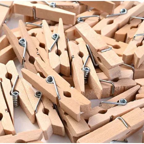 50pcs Natural Mini Wooden Clips for Clothespins Decorative Photos Papers