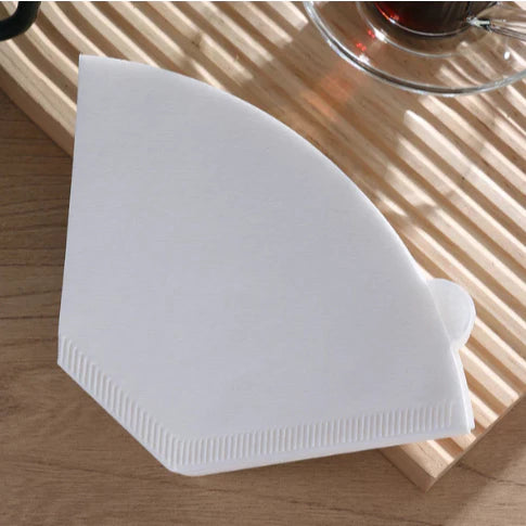 40PCS/100PCS Fan Coffee Paper Filters Hand-Poured Drip White Paper Filter New Coffee Filter