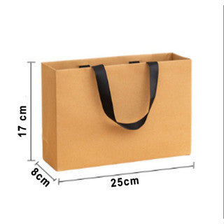 Flat Rope Paper Bag Gift Craft Paper Gift Plain Handle Hand bag