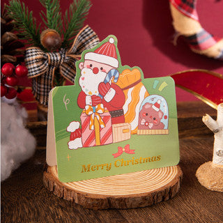1pc New Christmas 3d greeting card Christmas small card gift message card