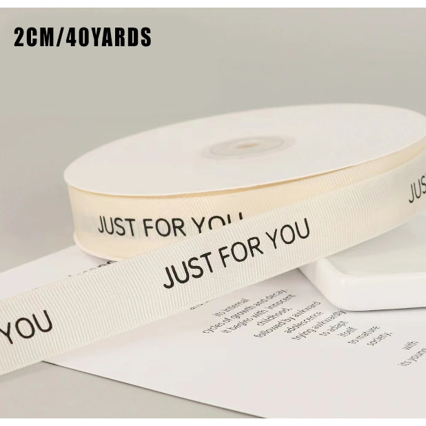 (40 yards) 2.cm Happy Birthday Gross Grain Ribbon, Personalized ribbon, Gross Grain ribbon