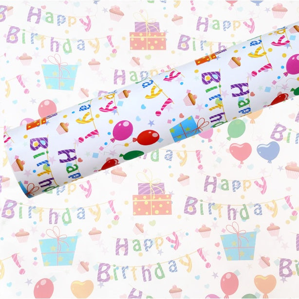 (5pcs) Glossy coated Tropical Rainforest Dinosaur Unicorn Flamingo Gift-Wrapping paper