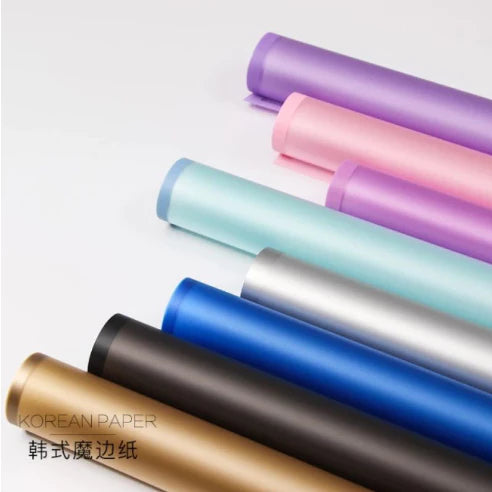 20pcs Transparent Colored Edge Flower Wrapper Korean Wrapper Accesories Paper Wrapping