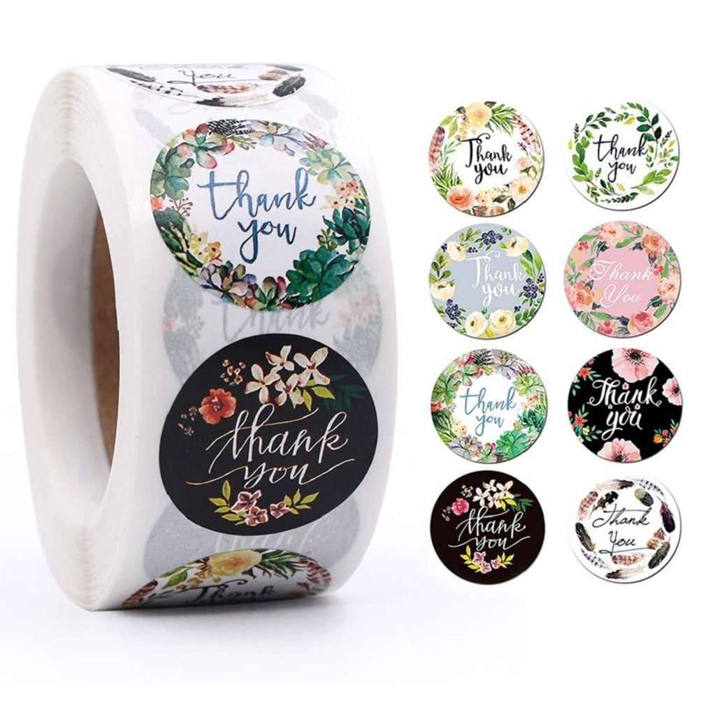500 sheets | More Designs Stickers | self-adhesive label sealing packaging label | 2.5 cm / 1 inch