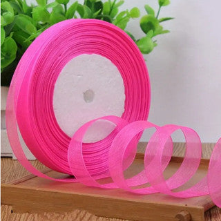 2.5cm (50 yards/roll) organza ribbon wholesale gift wrapping decoration Christmas ribbonsv