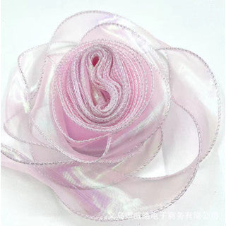 Fantasy fish tail yarn pleated yarn Ribbon With Wavy Edge Wrap Flower Gift Decoration