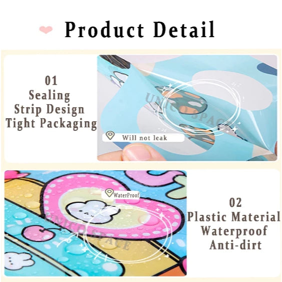 Cartoon Window Plastic Self-sealing Candy Bags, Candy Bags for Birthday Party Loot Ba