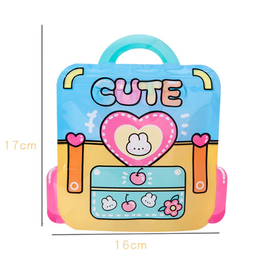 Cartoon Window Plastic Self-sealing Candy Bags, Candy Bags for Birthday Party Loot Ba