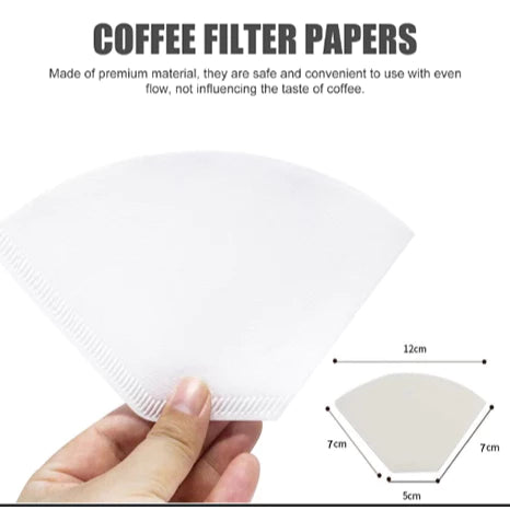 40PCS/100PCS Fan Coffee Paper Filters Hand-Poured Drip White Paper Filter New Coffee Filter