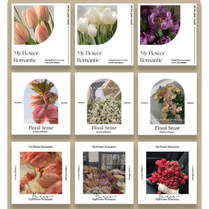 (5sheets/pack) English love single page small card bouquet flower greeting card