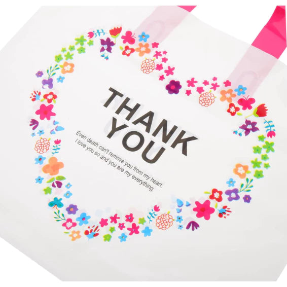 1pc Thank You Printed High Quality Plastic Bag Handle and Packaging Souvenirs
