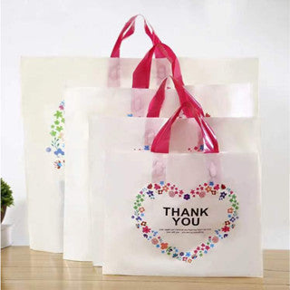 1pc Thank You Printed High Quality Plastic Bag Handle and Packaging Souvenirs