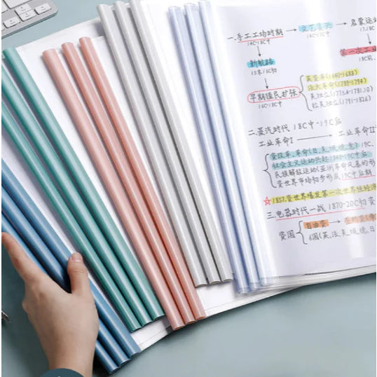 10pcs Sliding Folder Folder a4 Thickening Transparent For Paper Document File Organizer