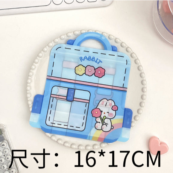 1pc Cute Cartoon Backpack Jewelry Small Object Storage Bag Snack Ziplock Packaging Bag