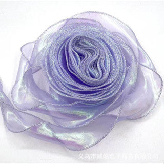Fantasy fish tail yarn pleated yarn Ribbon With Wavy Edge Wrap Flower Gift Decoration