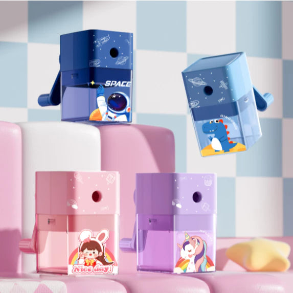 Cartoon Hand Pencil Sharpener for Kids , mechanical sharpener School Supplies Stationery