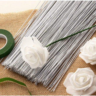Floral Stem Wire With Tape for DIY Crafts, Artificial Flower Arrangements