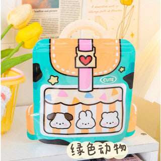 Cartoon Window Plastic Self-sealing Candy Bags, Candy Bags for Birthday Party Loot Ba