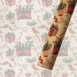 5 Sheets/roll CHRISTMAS Kraft Gift Wrapper Christmas Gift Present Paper Gift paper