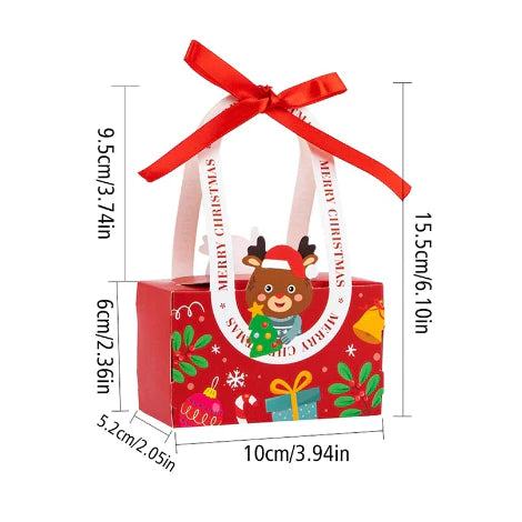 1pc Christmas Handheld Packaging Box Party & Event Gift Cookies Candy Gift Box