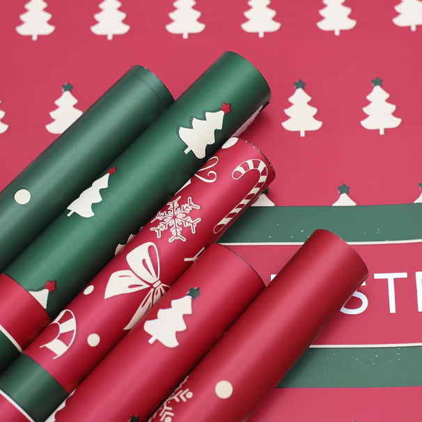 (20pcs) 57x57 Christmas Flower Snowflake Gift Wrapping Paper XMAS