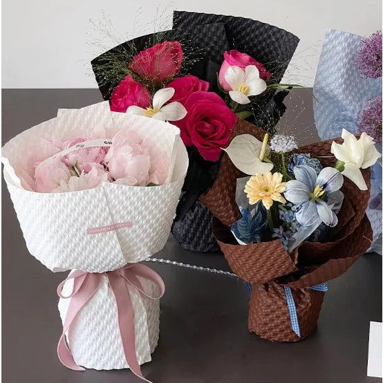 10pcs (50x50) 3D Embossed Bouquet Wrapper Paper flower wrapping paper