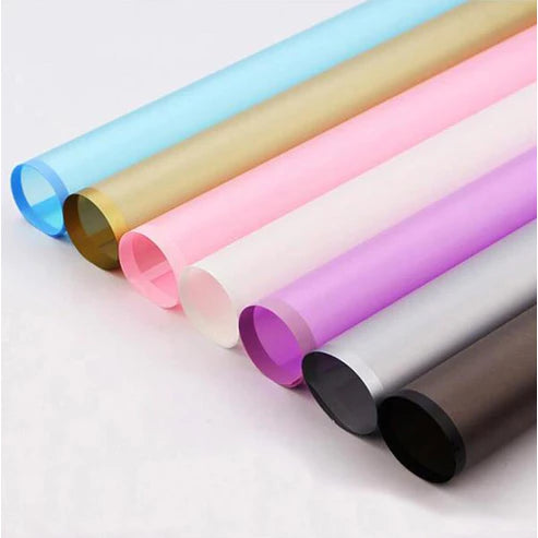 20pcs Transparent Colored Edge Flower Wrapper Korean Wrapper Accesories Paper Wrapping