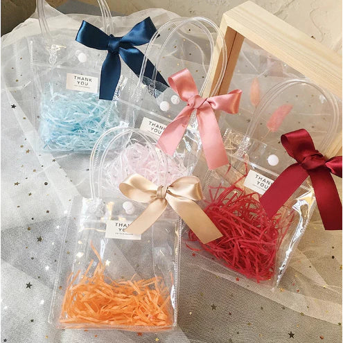 PVC/ Plastic Transparent Bag / Transparent Tote handbag gift Clear bag gift packaging bag