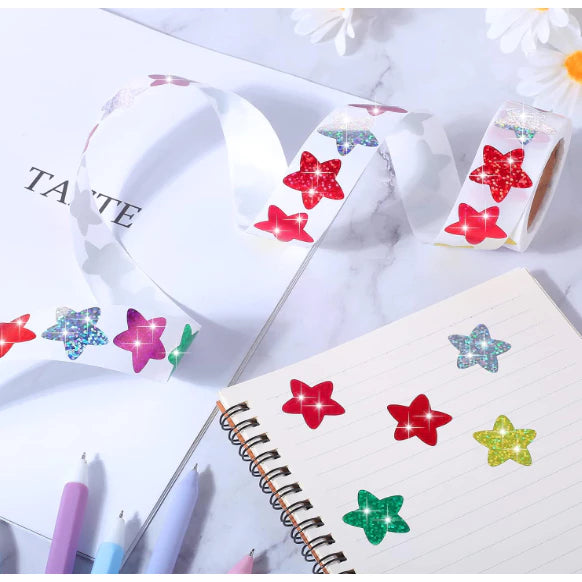 500Pcs Star Stickers for Reward Small Star Stickers Foil Tiny Star Metallic Stickers