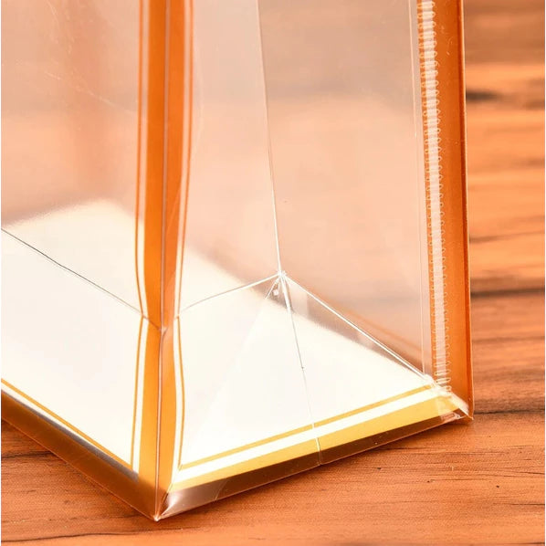 Colored Lining Frosted Plastic PVC Transparent Bags Souvenir Tote Bag
