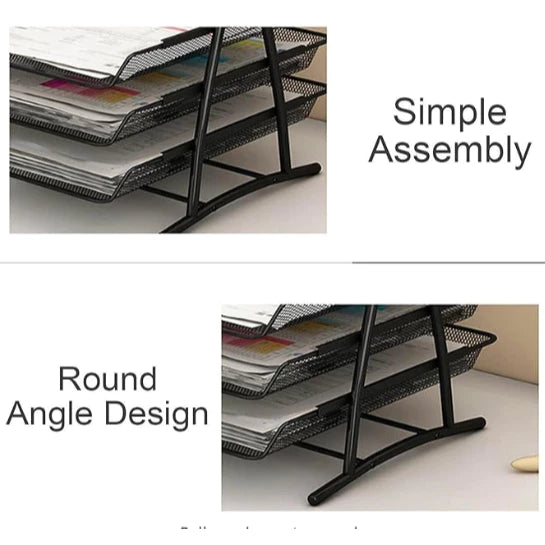 4 Layer Document Basket tray/wire mesh file tray/basket rack multi-layer storage box