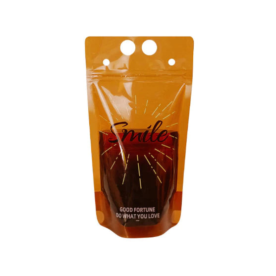 100pcs Disposable beverage bag juice bag self-sealing lemonade milk tea packaging bag