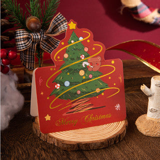 1pc New Christmas 3d greeting card Christmas small card gift message card