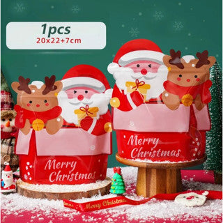 1pc Christmas Ziplock Plastic Gift Bags Candy party Packaging Bags