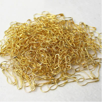 100Pcs Gold Pins Bulb Gourd Shape Metal Clips Tag Pins