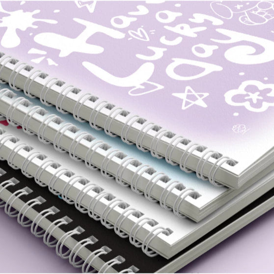 4pcs A5 LUCKY DAY Spiral Coil Notebook Binder Notebooks journal big Student notebook