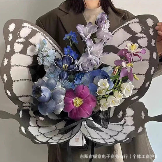 10sets/20pcs Korean Butterfly Flower Wrapping Paper Waterproof Rose Bouquet Wrapper