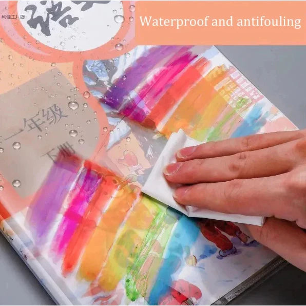 10Sheets | Transparent Self adhesive Book Wrapper Protective Waterproof Film Diamond Cover