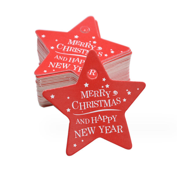 100Pcs/50pcs Christmas paper hand card wedding party paper tag