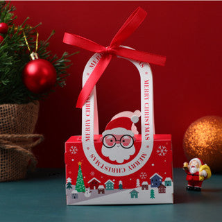 1pc Christmas Handheld Packaging Box Party & Event Gift Cookies Candy Gift Box