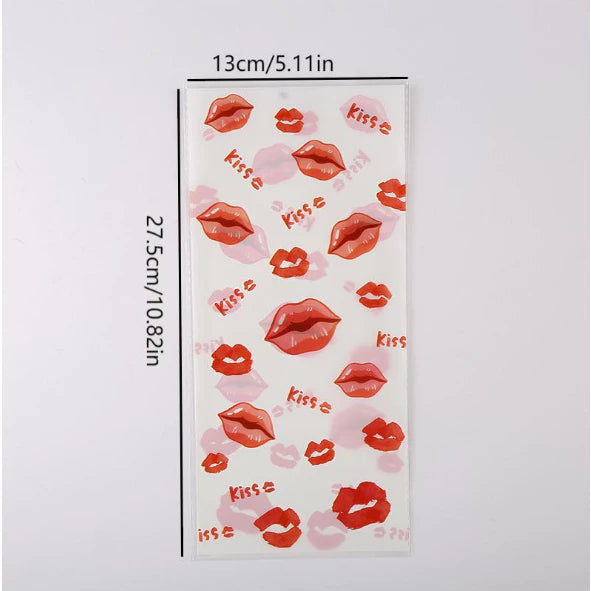 50pcs Valentine's Day Candy Bag Love Snack Cookie Bag Party Loot Bags