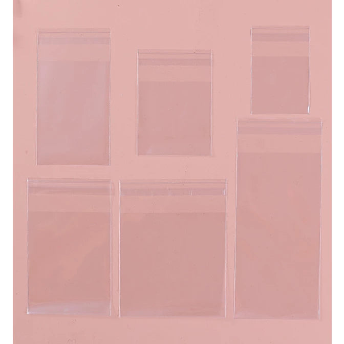100pcs Transparent OPP Clear Self Adhesive Cookie's Packaging Plastic Bag