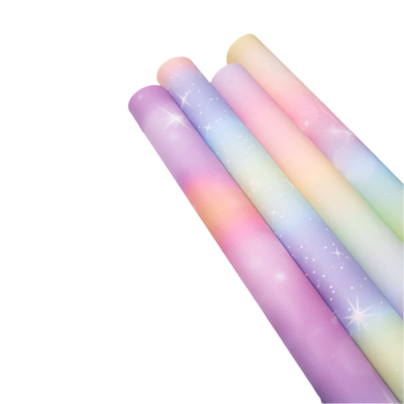 (5pcs) Rainbow Gradient Color Gift Wrapping Paper Roll Gift Wrapping Paper