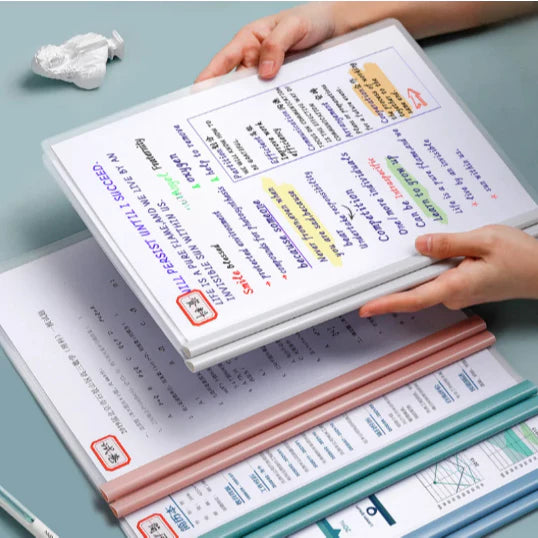 10pcs Sliding Folder Folder a4 Thickening Transparent For Paper Document File Organizer