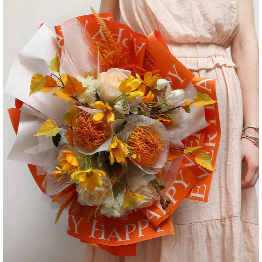 20pcs Gradient Best Wishes Bouquet Flower packaging Korean style wrapping paper