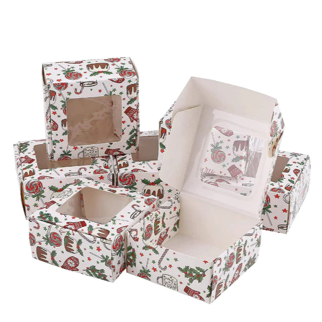 10pcs christmas paper box with window, Paper Box Mailer Box Carton box for gifts box