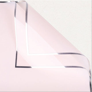 20pcs Silver Edge Waterproof Floral Wrapping Paper Sheets Frosted Bouquet Packaging Paper