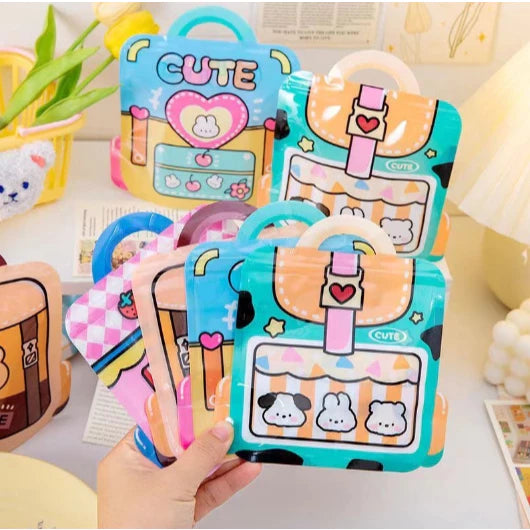 Cartoon Window Plastic Self-sealing Candy Bags, Candy Bags for Birthday Party Loot Ba