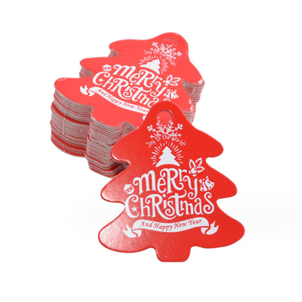 100Pcs/50pcs Christmas paper hand card wedding party paper tag